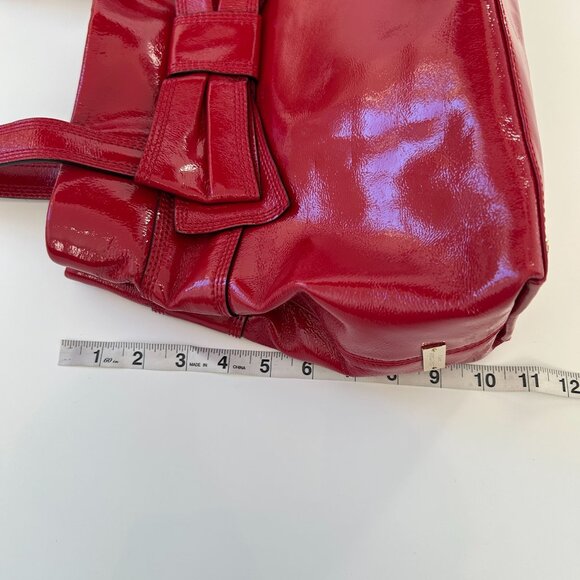 NWOT Kate Spade New York Claverly Maryanne Patent Leather Red Tote Bag Double Ha - Picture 4 of 12
